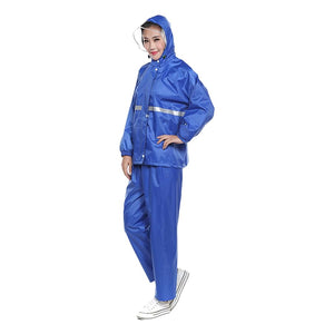 Cockatoo RNCT-01 Rain Coat with Pant | Oxford Material Rain Coat for Men & Women| Blue