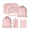 Cockatoo Path-Finder Travel Packing Cubes Set| Travel Organizer Bags | 6Pcs - Pink
