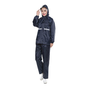 Cockatoo RNCT-01 Rain Coat with Pant | Oxford Material Rain Coat for Men & Women| Navy