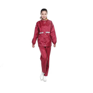 Cockatoo RNCT-01 Rain Coat with Pant | Oxford Material Rain Coat for Men & Women| Red