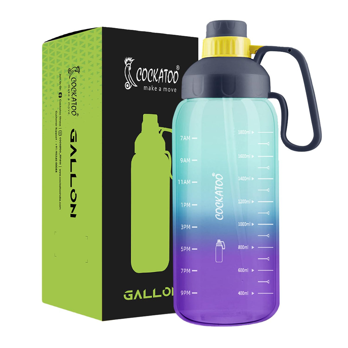 Cockatoo GB01-Gallon Gym Water Bottle for Workout