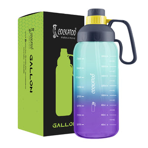 Cockatoo GB01-Gallon Gym Water Bottle for Workout| 2 Lt Sipper Bottle for Adults & Kids| Purple