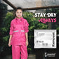 Cockatoo RNCT-01 Rain Coat with Pant | Oxford Material Rain Coat for Men & Women|Pink