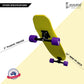 Cockatoo 22 Inch PVC Skateboard | Anti-Skid Penny Skateboard with 608Z Bearings