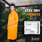 Cockatoo RNCT-02 Oxford Material Rain Coat| Overcoat Raincoat for Men & Women| Orange