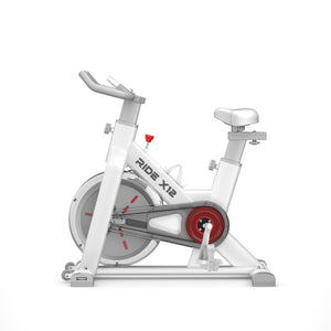 Cockatoo Ride X12 Spin Bike |Exercise Cycle For Home |8 Level Resistance| Max Weight- 120 Kg, White