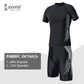 2 Piece Stretchy Dri-fit Compression pull on shirt and Short Set, Active Wear Men, Black, Size M -L