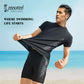 2 Piece Stretchy Dri-fit Compression pull on shirt and Short Set, Active Wear Men, Black, Size M -L