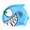 Cockatoo SC02 Rubber Swimming Cap for Kids| Kids Swimming Cap for Girls & Boys - Blue Shark