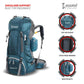Cockatoo Victory Summit 60L Rucksack Trek Bag | With Rain Cover | Waterproof | Scratch Proof | Cyan & Grey