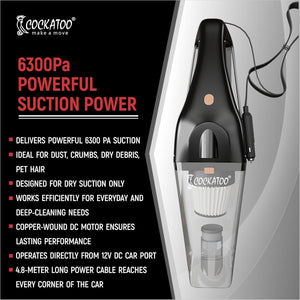 Cockatoo WL-X07 | Battery Cordless Handheld Vacuum Cleaner for Home & Car