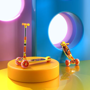 Cockatoo Little Bus | LED Kick Scooter | Kids Upto 2-8 Yrs| 4 Adjustable Height