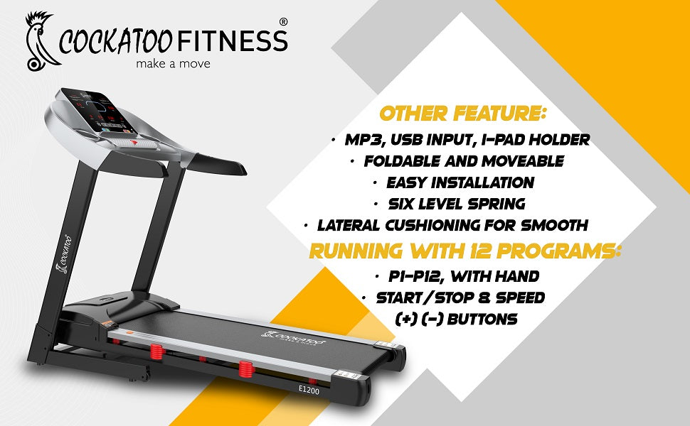 LIGHT COMMERCIAL MOTORISED TREADMILL E1200
