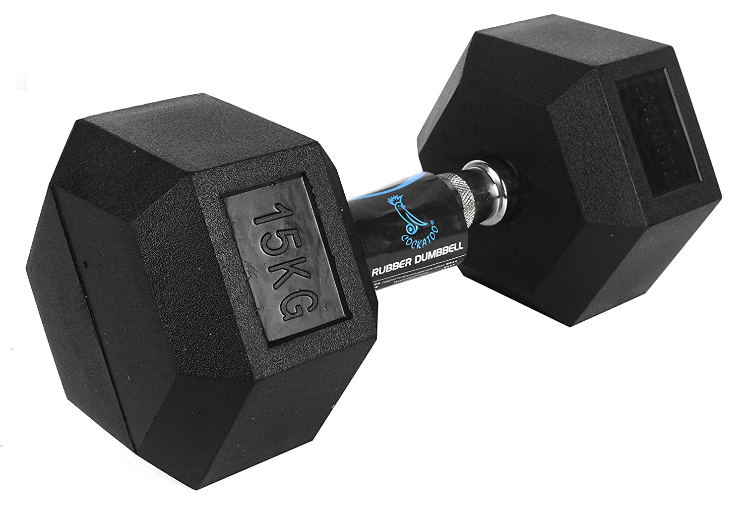 Cockatoo Premium Hex Rubber Dumbbells Pair| Odor-Free Durable Workout Weights