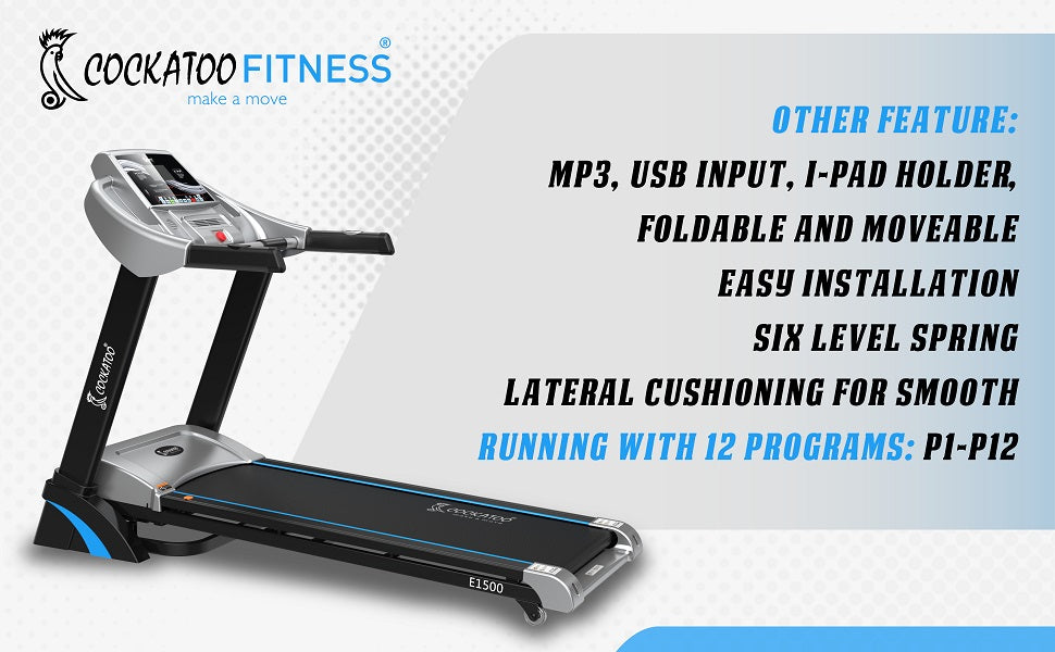 LIGHT COMMERCIAL MOTORISED TREADMILL E1500