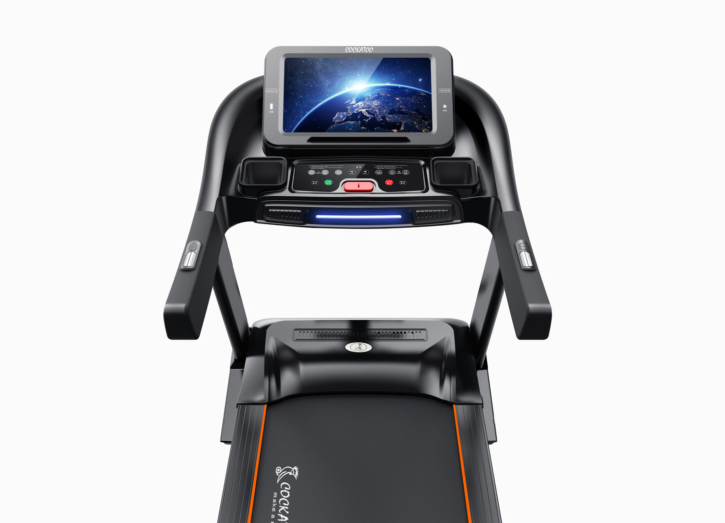Cockatoo commercial Motorised Treadmill CTM-01 Multipurpose Folding Treadmill, Power Fitness Running Machine with LCD Display and Mobile Phone Holder Perfect for Home Use (Free Home Installation Assistance)